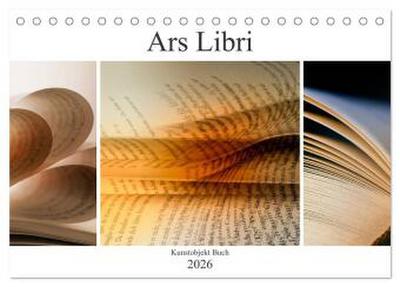 Ars Libri - Kunstwerk Buch (Tischkalender 2026 DIN A5 quer), CALVENDO Monatskalender