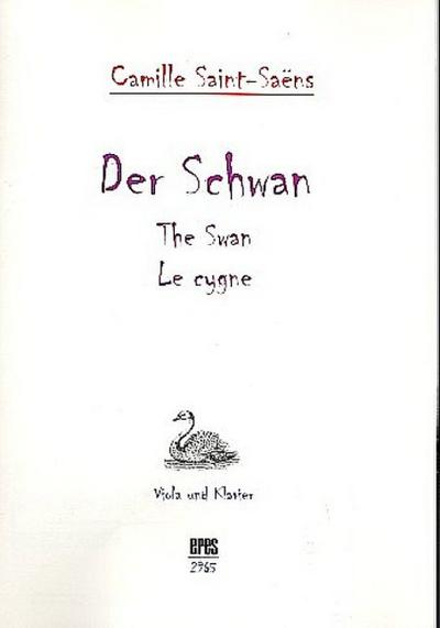 Der Schwan für Viola und Klavier