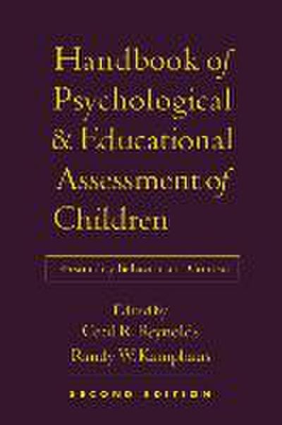 Handbook of Psychological and Educational Assessment of Children