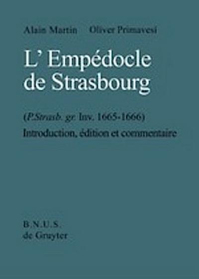 L’Empédocle de Strasbourg (P. Strasb. gr. Inv. 1665-1666)