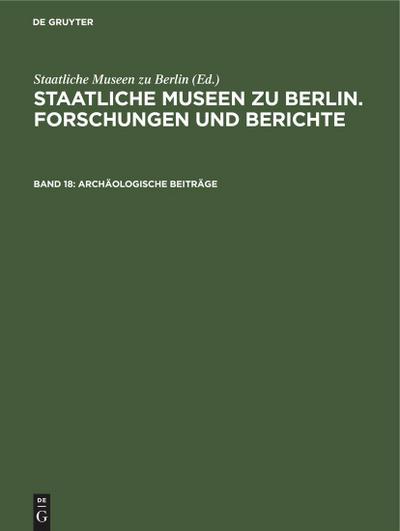 Archäologische Beiträge