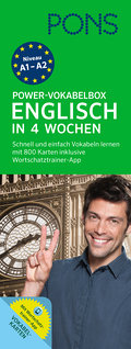 PONS Power-Vokabelbox Englisch in 4 Wochen - Wortschatz lernen mit 800 Vokabelkarten und 1.500 Beispielen und Wendungen
