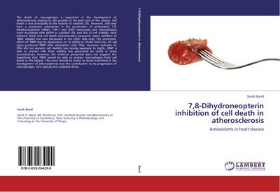 7,8-Dihydroneopterin inhibition of cell death in atherosclerosis