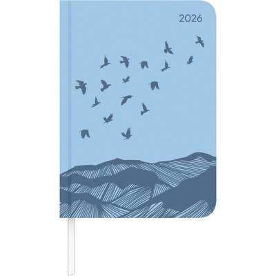 Alpha Edition - Lady Journal Deluxe Sky 2026 - Taschenkalender A6 (11×15 cm) - Weekly - 128 Seiten - eleganter Terminplaner im Tucson-Einband mit Motivprägung & Zusatzfunktionen