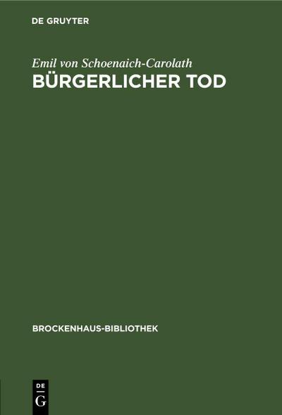 Bürgerlicher Tod