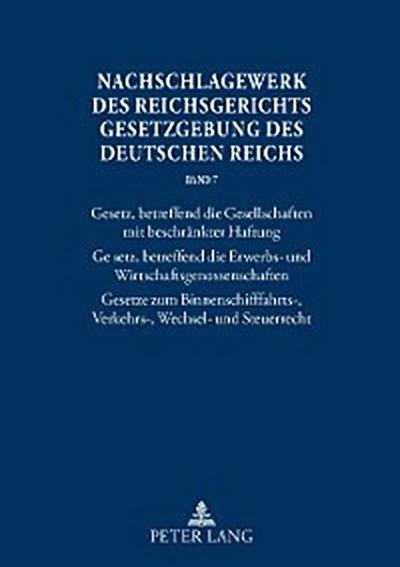 Nachschlagewerk des Reichsgerichts – Gesetzgebung des Deutschen Reichs