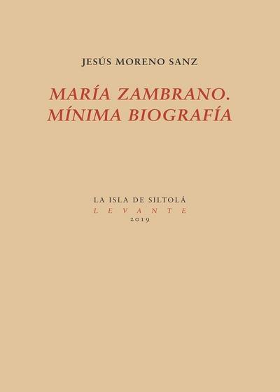 María Zambrano : mínima biografía