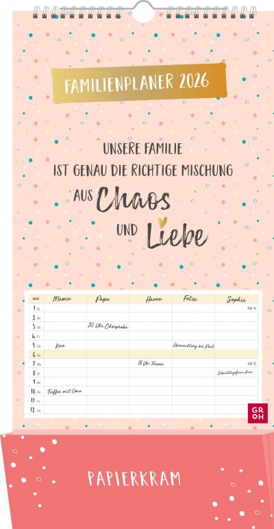 Familienplaner 2026: Unsere Familie ist genau die richtige Mischung aus Chaos und Liebe