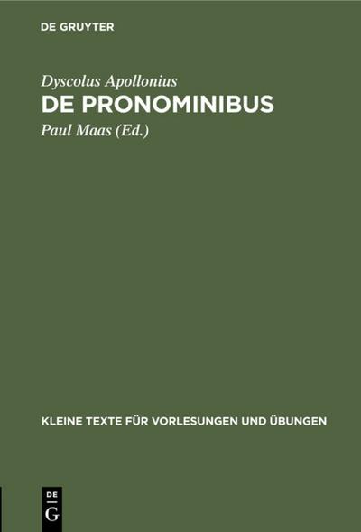 De Pronominibus