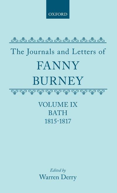 JOURNALS & LETTERS FANNY BURNEY VOL 9 C