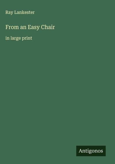From an Easy Chair