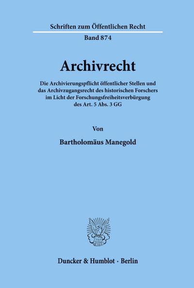 Archivrecht.