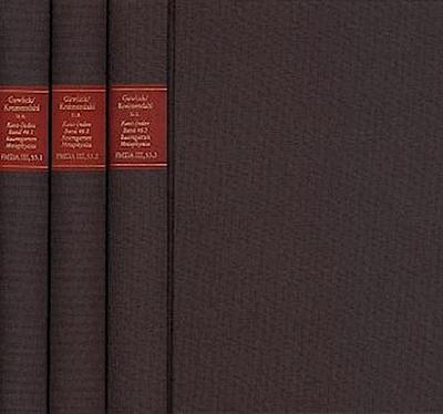 Forschungen und Materialien zur deutschen Aufklärung / Abteilung III: Indices. Kant-Index. Indices zu Wolff und seiner Schule. Fortsetzung. Band 46,1-3: Stellenindex und Konkordanz zu Alexander Gottlieb Baumgartens ’Metaphysica’, 3 Teile