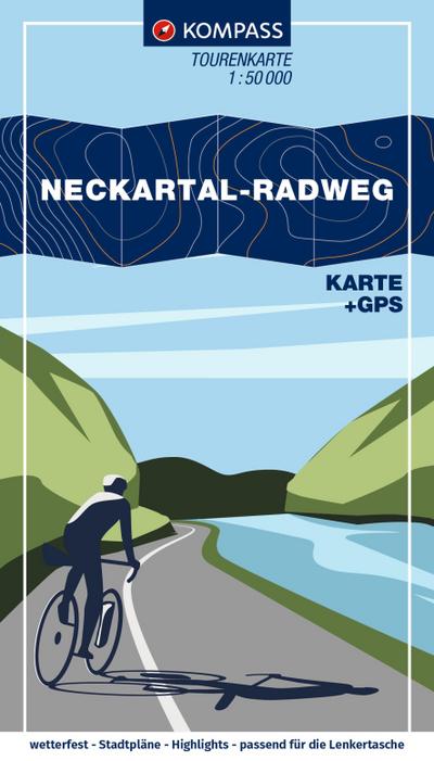 KOMPASS Fahrrad-Tourenkarte Neckartal-Radweg 1:50.000