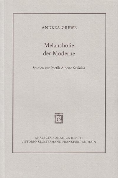 Melancholie der Moderne
