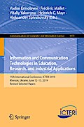 Information and Communication Technologies in Education, Research, and Industrial Applications