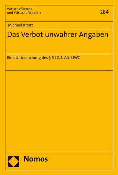 Das Verbot unwahrer Angaben