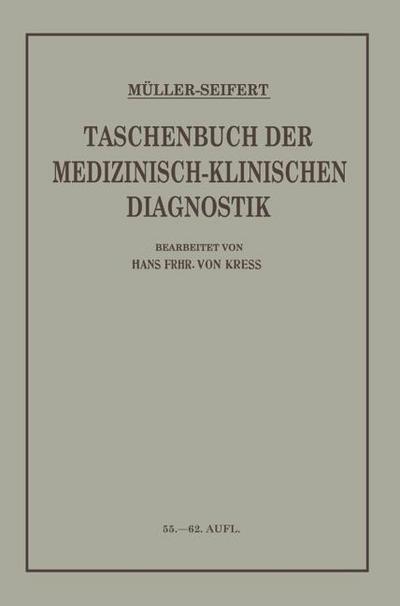Taschenbuch der Medizinisch Klinischen Diagnostik