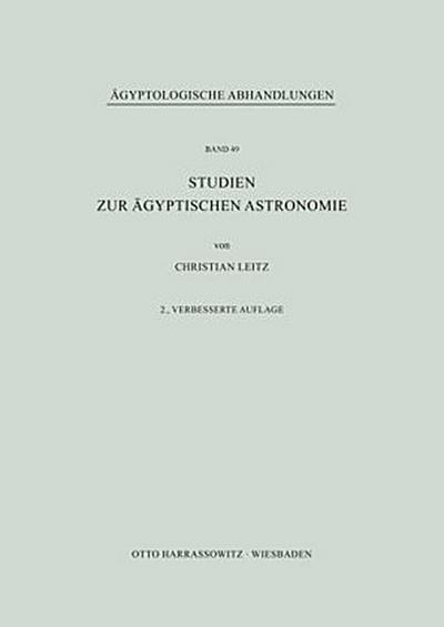 Studien zur ägyptischen Astronomie