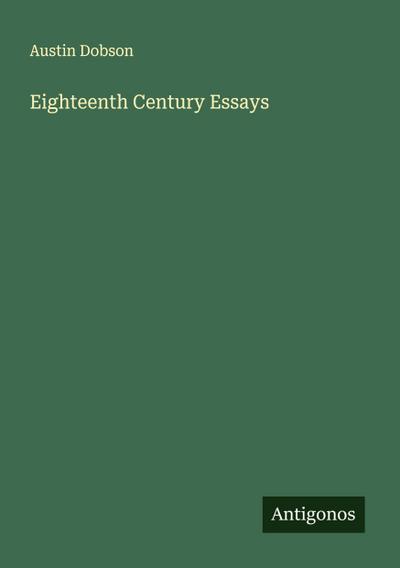 Eighteenth Century Essays
