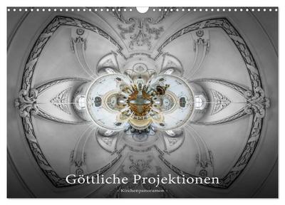 Göttliche Projektionen - Kirchenpanoramen (Wandkalender 2026 DIN A3 quer), CALVENDO Monatskalender
