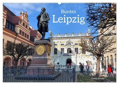 Buntes Leipzig (Wandkalender 2026 DIN A2 quer), CALVENDO Monatskalender