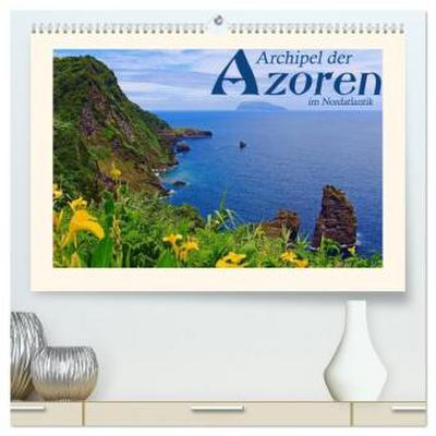 Archipel der Azoren im Nordatlantik (hochwertiger Premium Wandkalender 2026 DIN A2 quer), Kunstdruck in Hochglanz