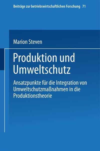 Produktion und Umweltschutz