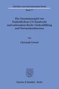 Das Zusammenspiel von Einheitlichem UN-Kaufrecht und nationalem Recht: Lückenfüllung und Normenkonkurrenz.