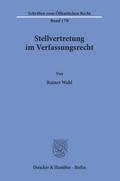 Stellvertretung im Verfassungsrecht.