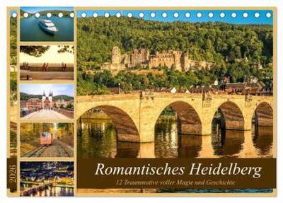Romantisches Heidelberg - 12 Traummotive voller Magie und Geschichte (Tischkalender 2026 DIN A5 quer), CALVENDO Monatskalender