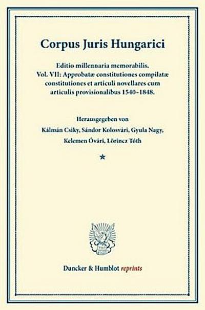 Corpus Juris Hungarici.