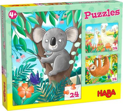 Puzzles Koala, Faultier & Co. 3 x 24 Teile