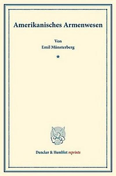 Amerikanisches Armenwesen.