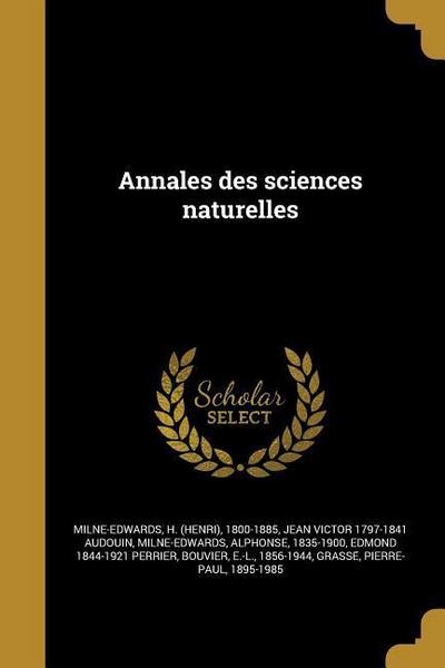 Annales des sciences naturelles