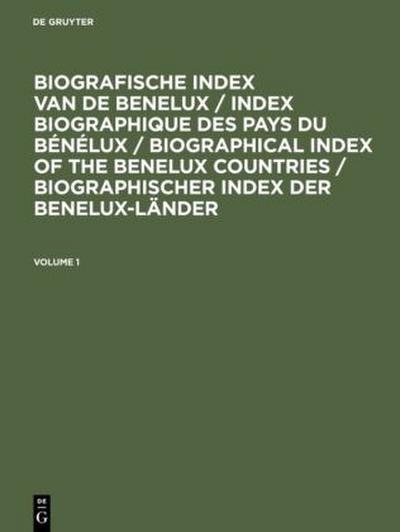 Biografische Index van de Benelux