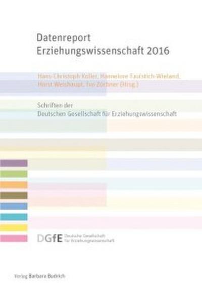 Datenreport Erziehungswissenschaft 2016