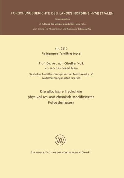 Die alkalische Hydrolyse physikalisch und chemisch modifizierter Polyesterfasern