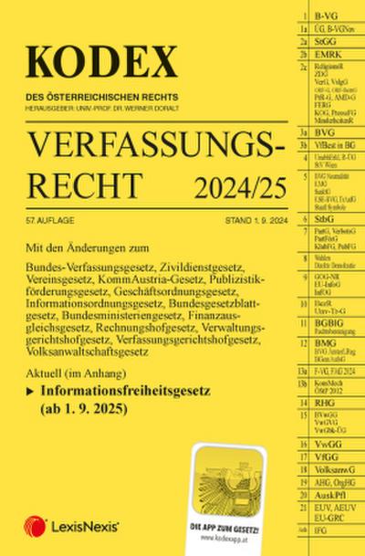 KODEX Verfassungsrecht 2024/25 - inkl. App