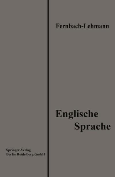 Lehrbuch der Englischen Sprache
