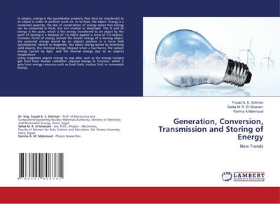 Generation, Conversion, Transmission and Storing of Energy