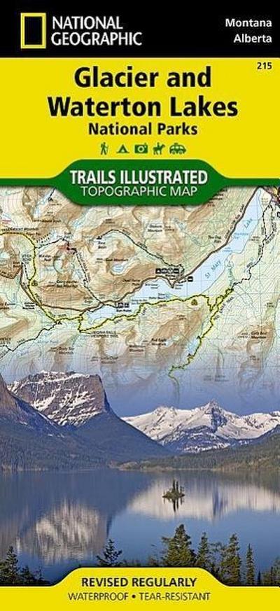 Glacier and Waterton Lakes National Parks Map - National Geographic Maps