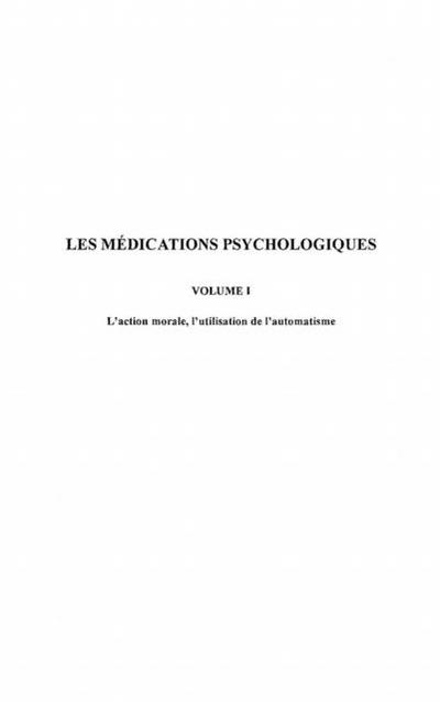 Medications psychologiques t.1
