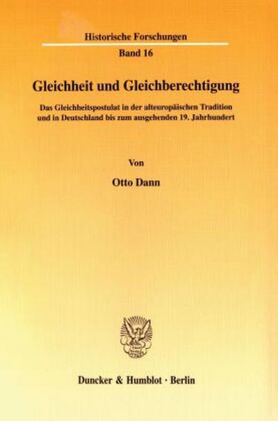 Gleichheit und Gleichberechtigung.