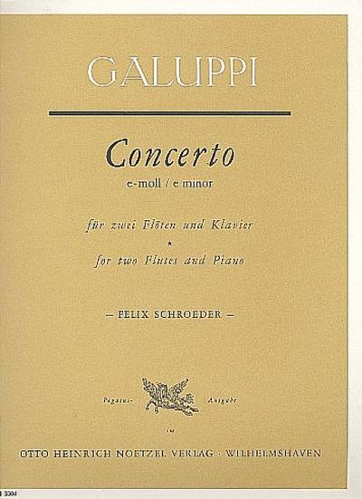 Concerto e-Moll für 2 Flöten und Streichorchester