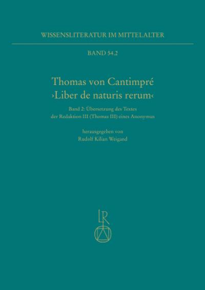 Thomas von Cantimpré ’Liber de naturis rerum’