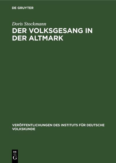 Der Volksgesang in der Altmark