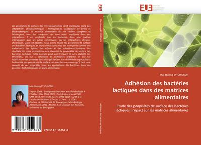 Adhésion des bactéries lactiques dans des matrices alimentaires