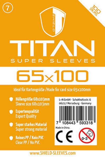 Shield Titan 7 - 100 Super Sleeves für Kartengröße 65 x 100