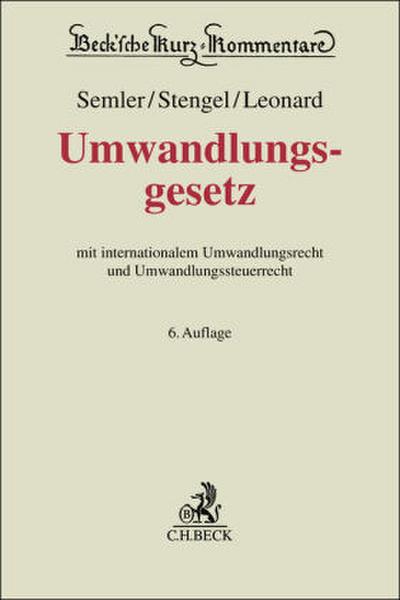 Umwandlungsgesetz. UmwG